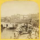 Beach and Iron Bridge [Blanchard Stereoview 1860s]